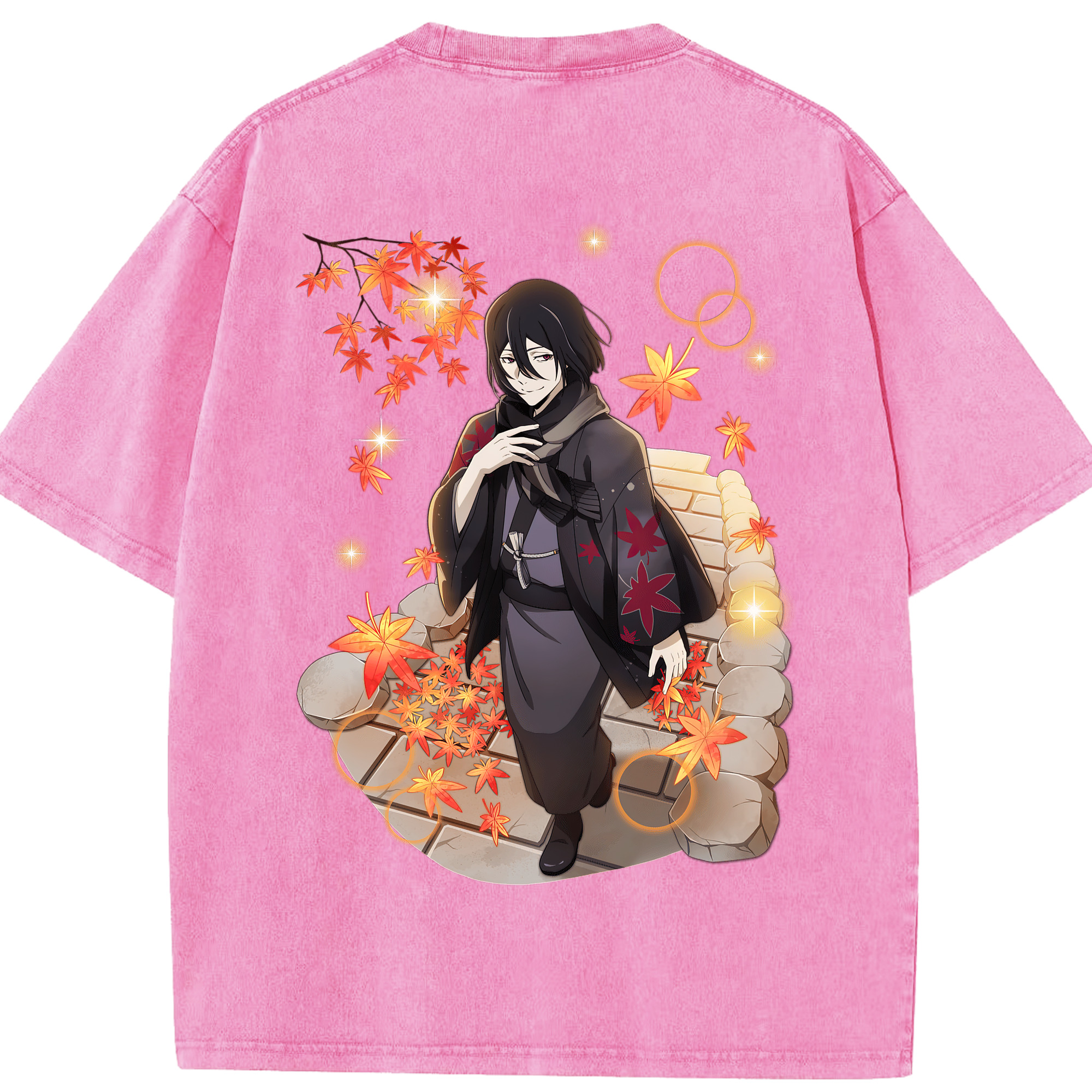 （画像用） 文豪ストレイドッグス Bungo Stray Dogs 綿100% ヴィンテージ風 半袖Tシャツ（背面プリント）